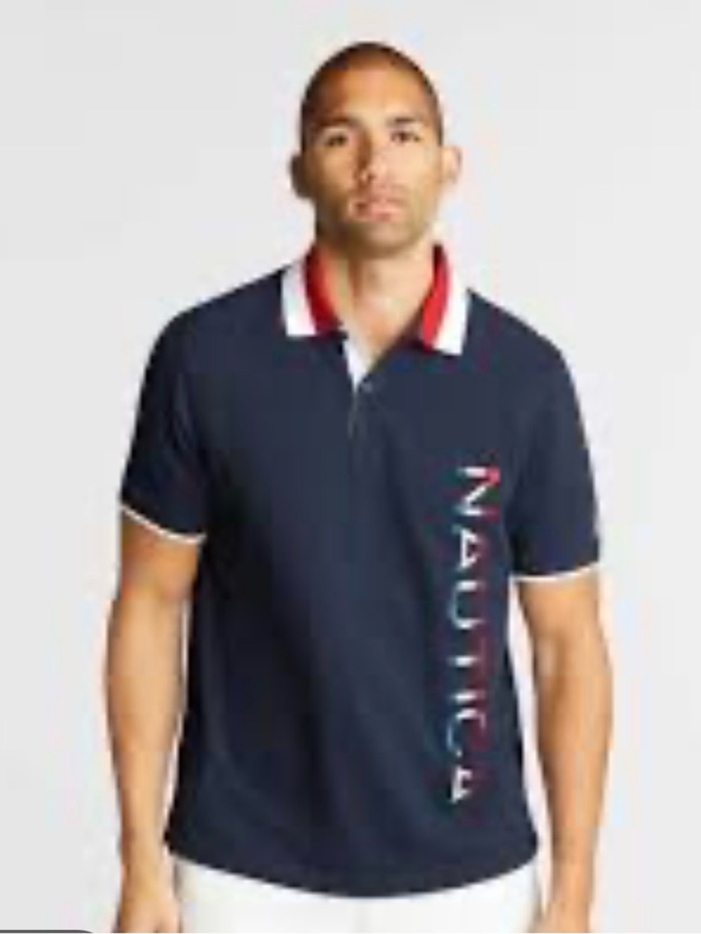 Nautica Navy Polo with Red & White Collar